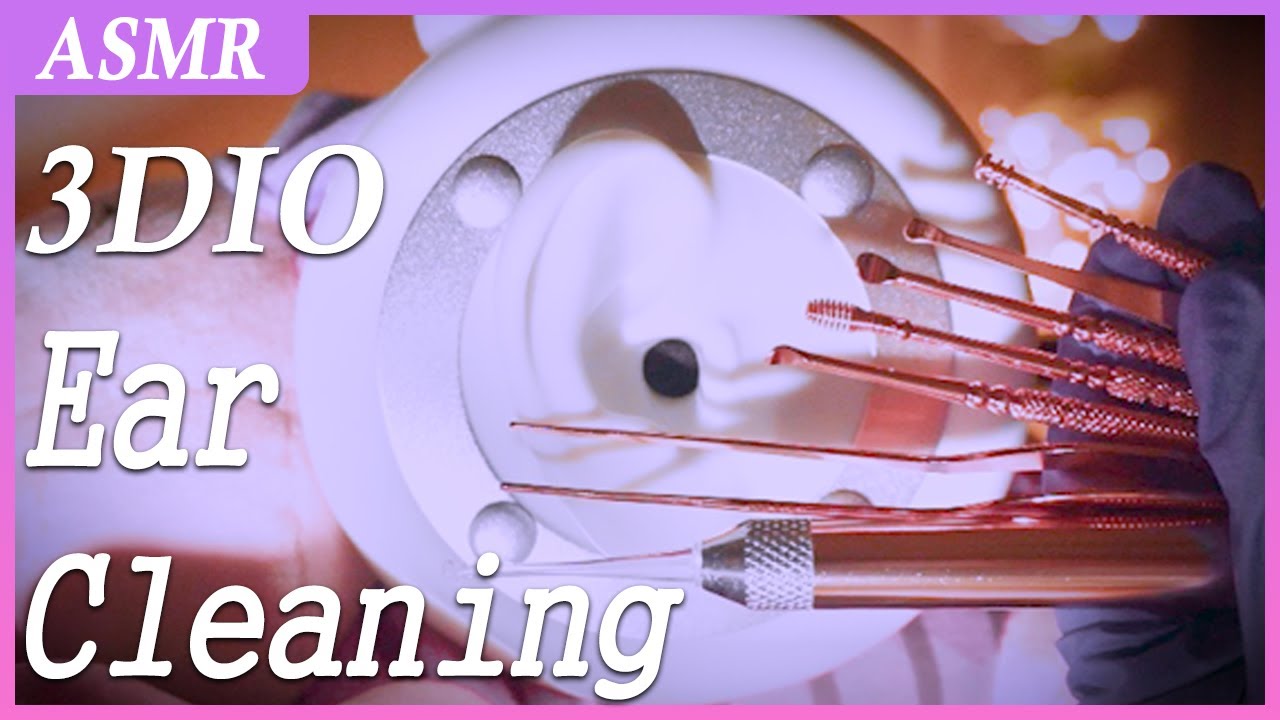 🦄[молча] Ватный тампон Чистка ушей, Резиновые перчатки｜Latex gloves, cotton swab: ear cleaning｜ASMR