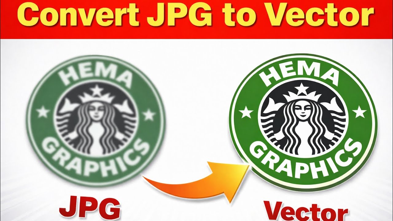 JPG to Vector Image in CorelDRAW | Easy Method | HEMA GRAPHICS