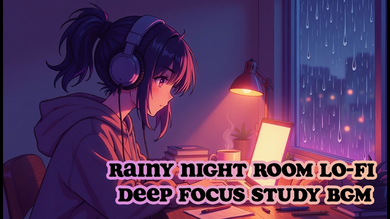 Rainy Night Room Lo-fi Hip Hop | Deep Focus Study BGM