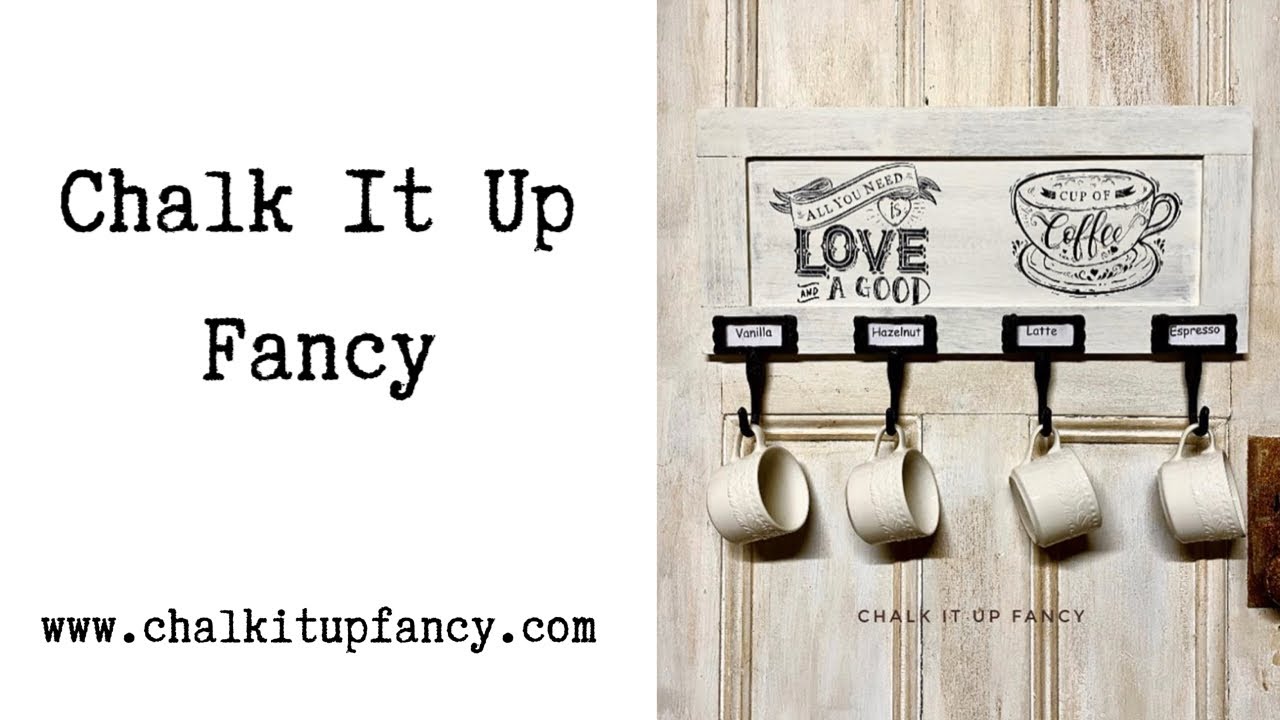 DIY Coffee Bar Sign / Mug Rack