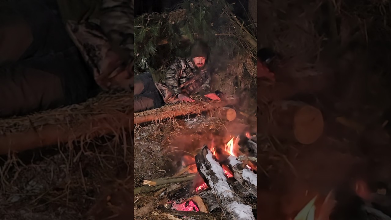 Making a long-lasting fire with little maintenance called the Siberian Log Fire
