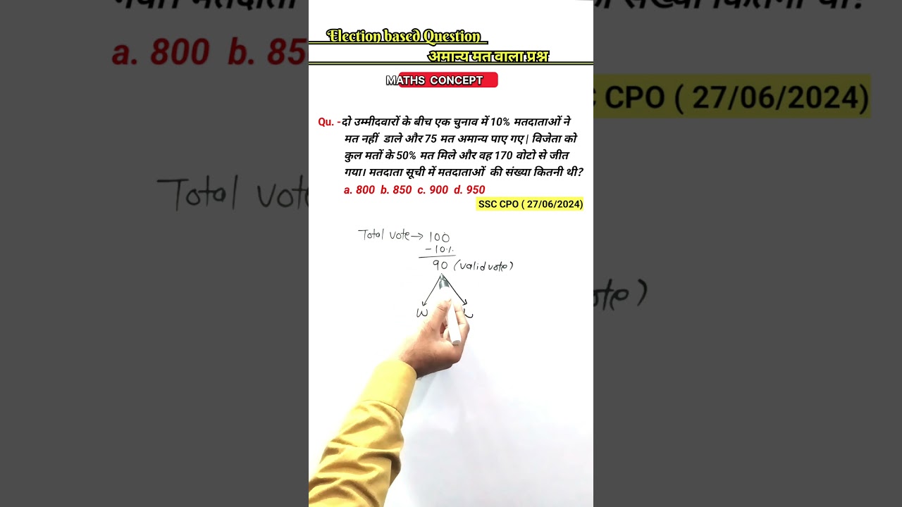 Invalid Vote In The Question | Election based | ssc cgl cpo upsi