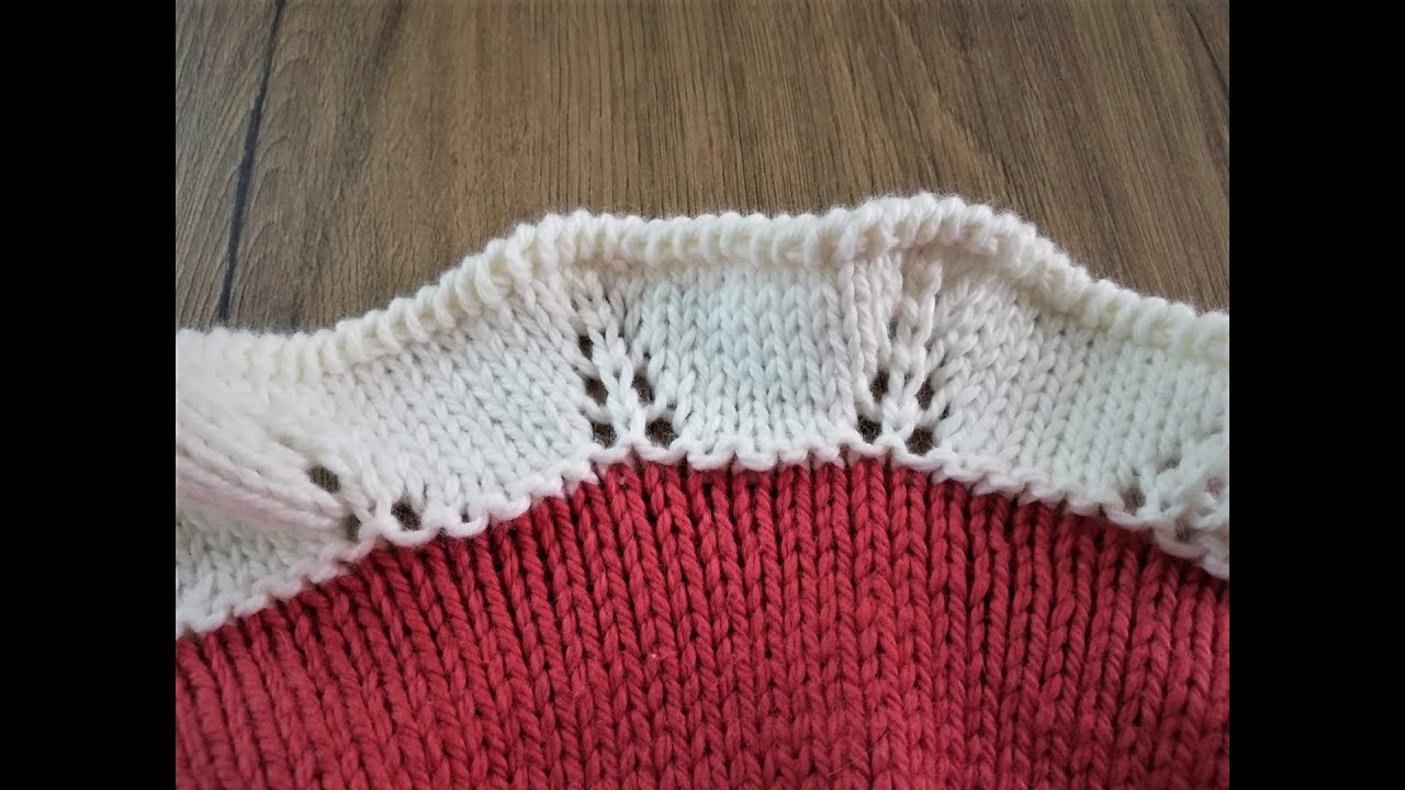 Düz örgüde dekoratif bitirme tekniği/Örgü teknikleri 17/Decorative i-cord bind-off.