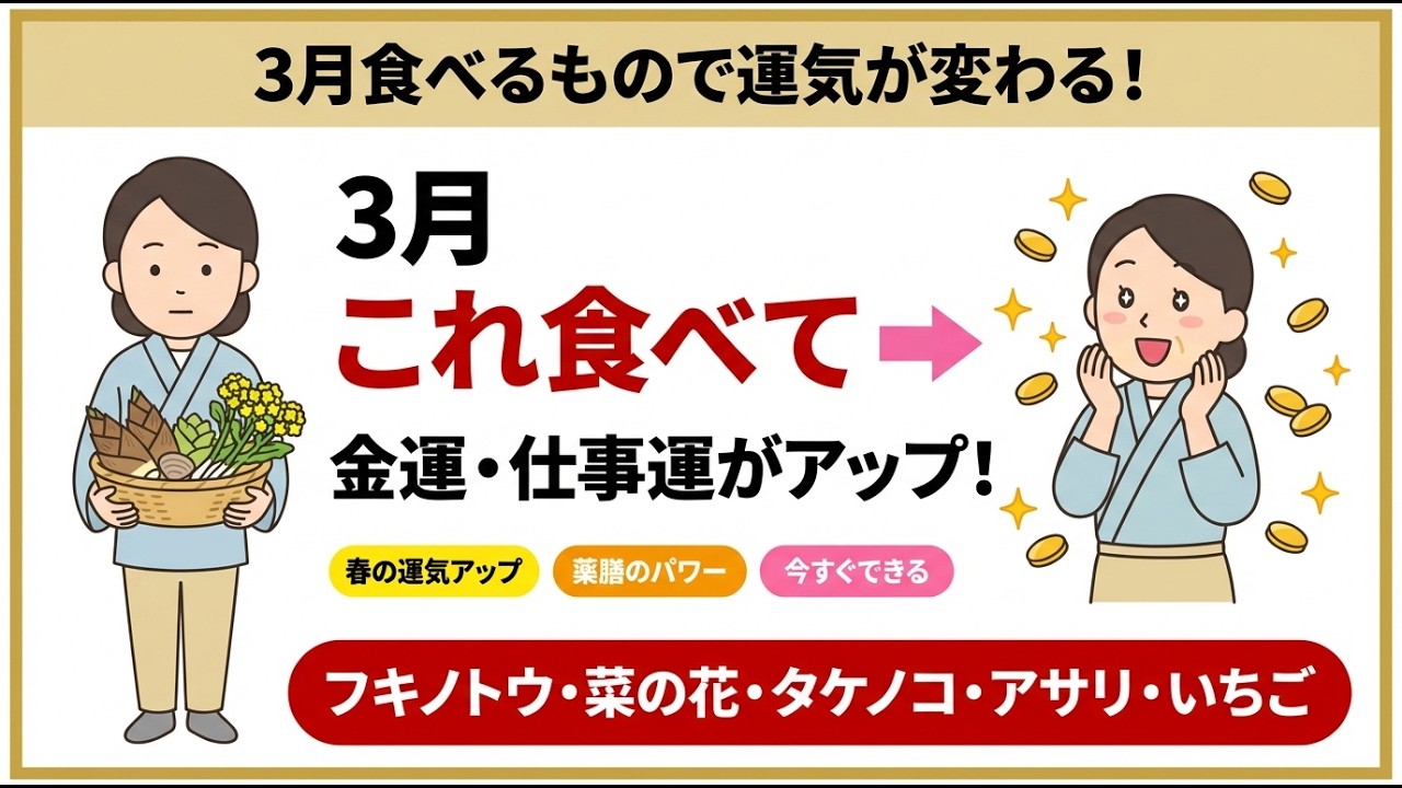 【開運】3月に絶対食べて！金運と運気が劇的に変わる春の開運食材5選