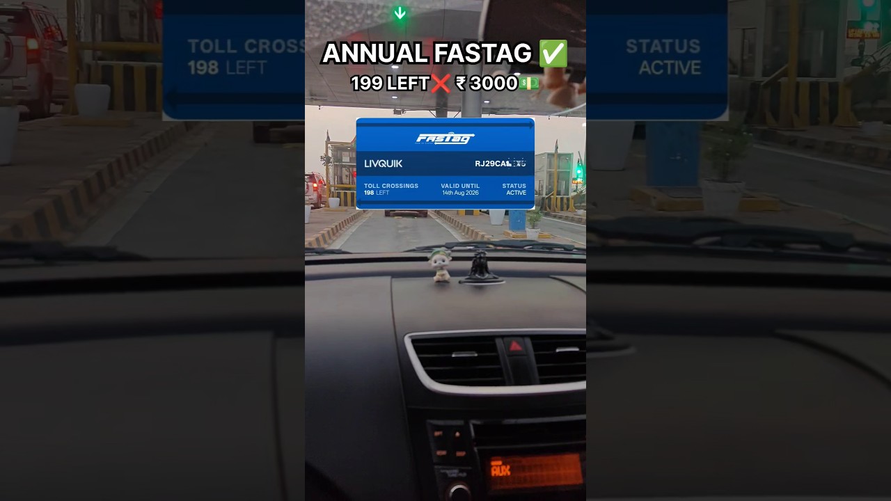 Annual Fastag test on Delhi-Meerut NHAI Expressway and Highway 3000 Annual Fastag 200 Toll Crossing