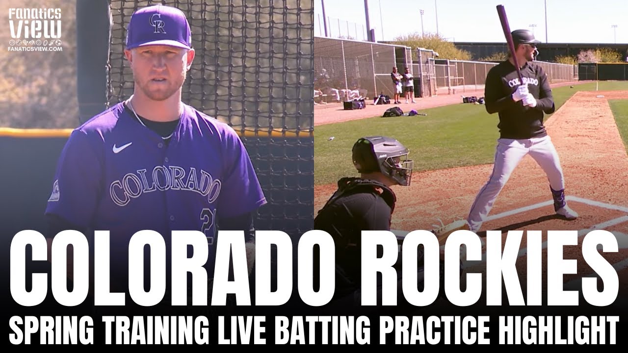Kris Bryant Faces Kyle Freeland in Live Batting Practice at Spring Training | Rockies Highlight