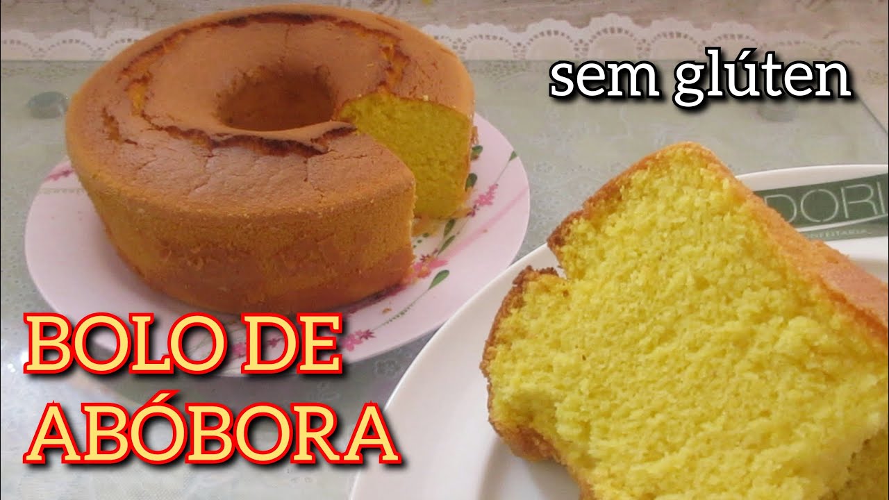 BOLO DE ABÓBORA CRUA SEM GLÚTEN SEM LACTOSE SEM FERMENTO