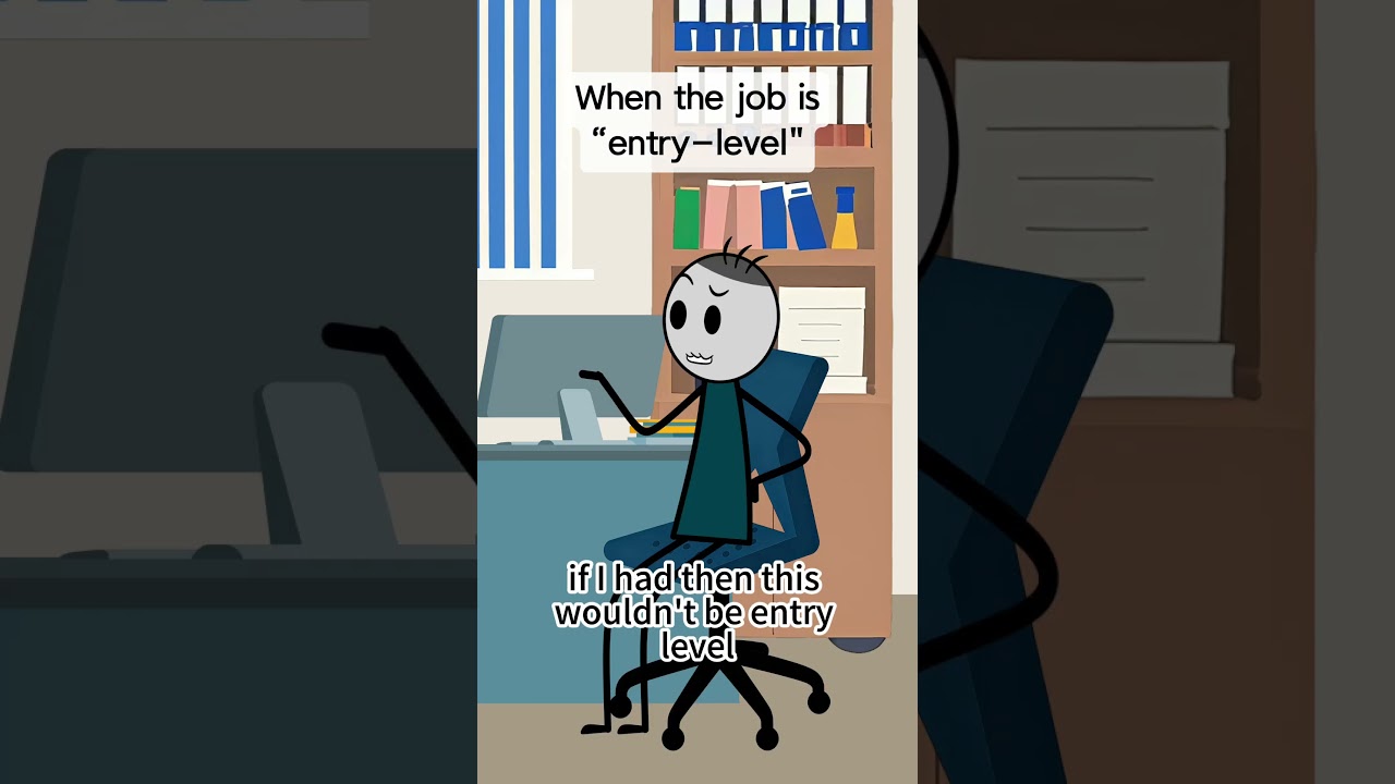 When the job is &ldquo;entry level&rdquo; #funny #animation #comedy #job #work #worklife #memes #foryou #office