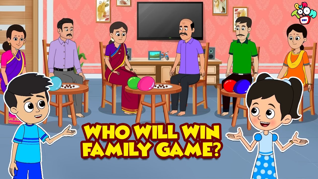 Who Will Win Family Game? | Family Games Night | Tamil Videos | Bedtime Stories | PunToon Tamil