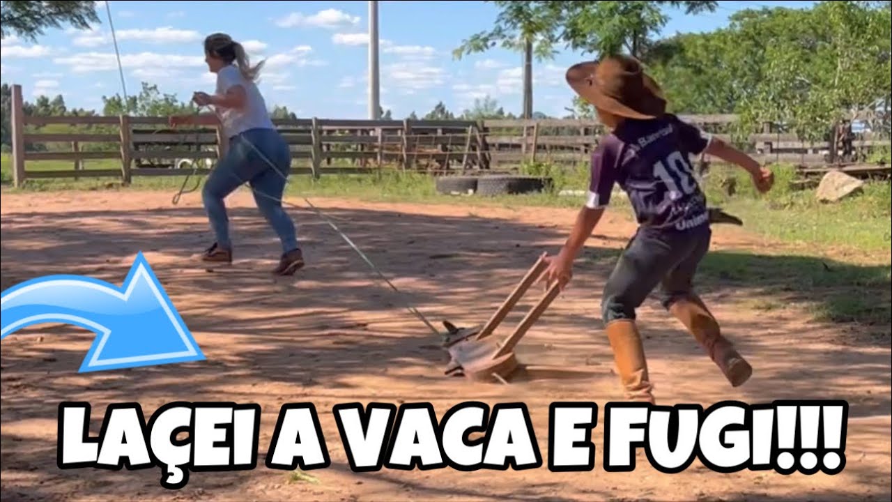 VLOG DO MEU DOMINGO COM MEUS AMIGOS! LAÇANDO NA VACA PARADA!