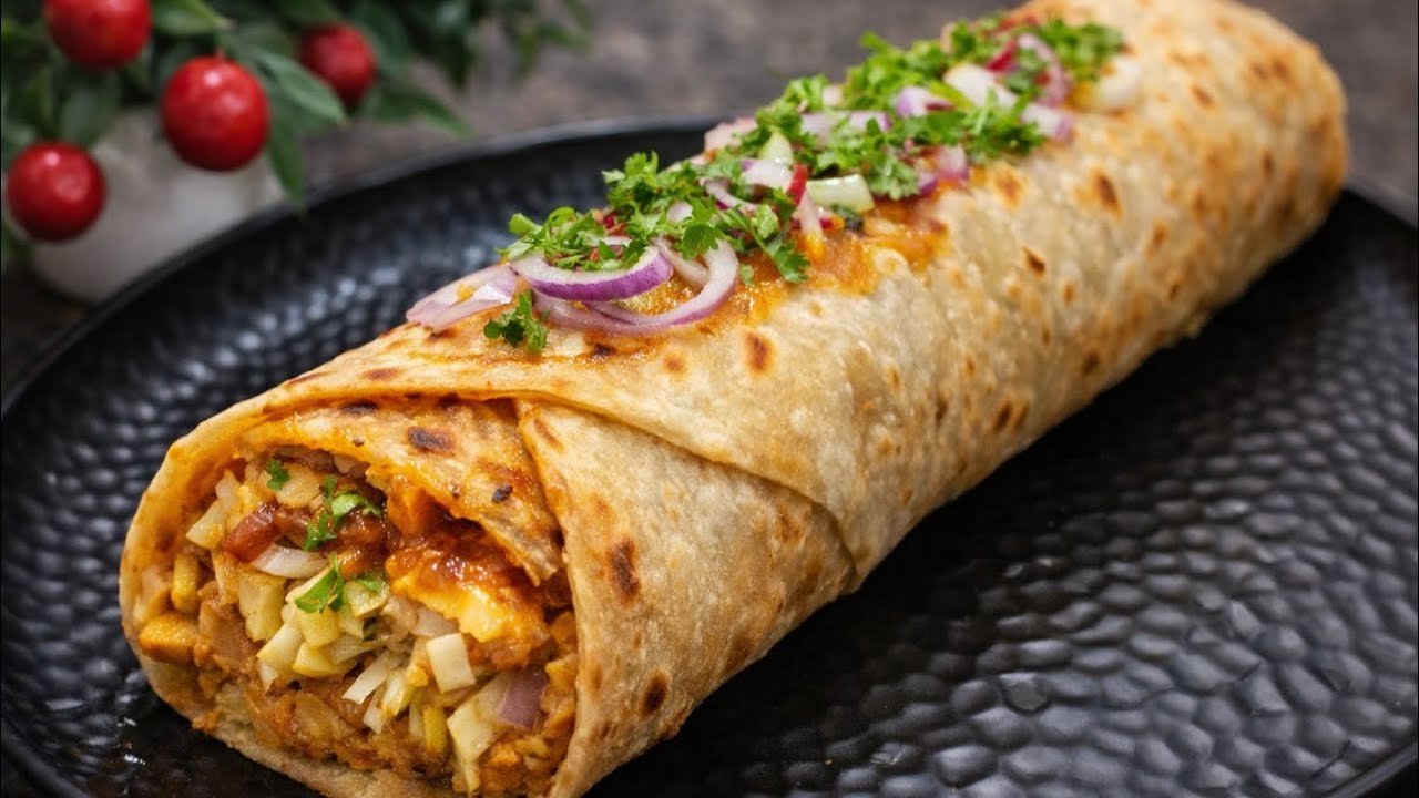 Crispy & Masaledar Frankie Roll | Mumbai Special 🌯✨ #new #recipe #food #cooking #vegetables #rolls 