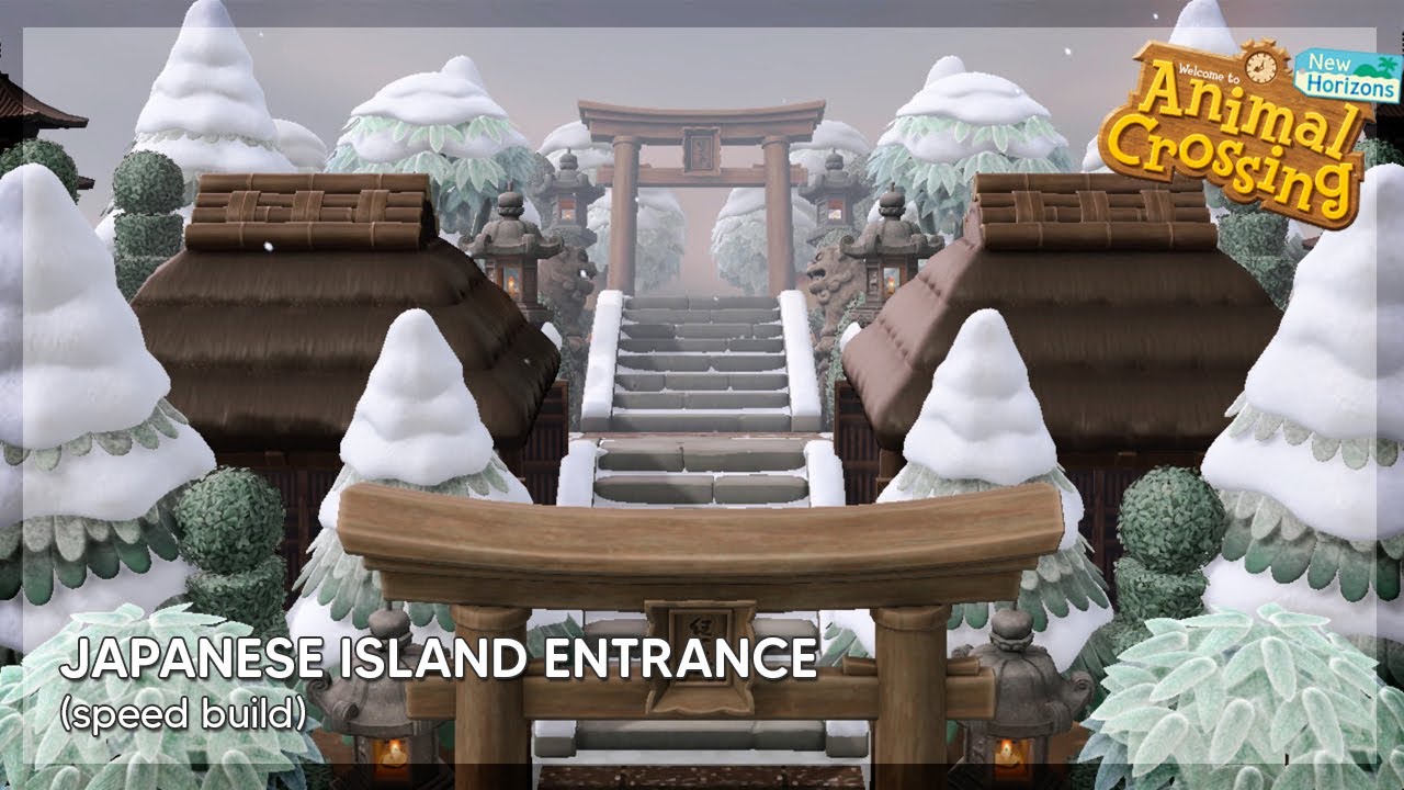 Japanese island entrance ❄️ Animal Crossing New Horizons // Speed Build