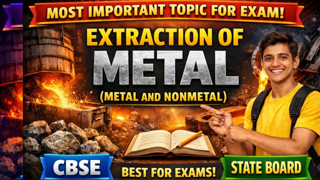 Extraction of Metals Class 10: Full Chapter Explained in Hindi! 🔥