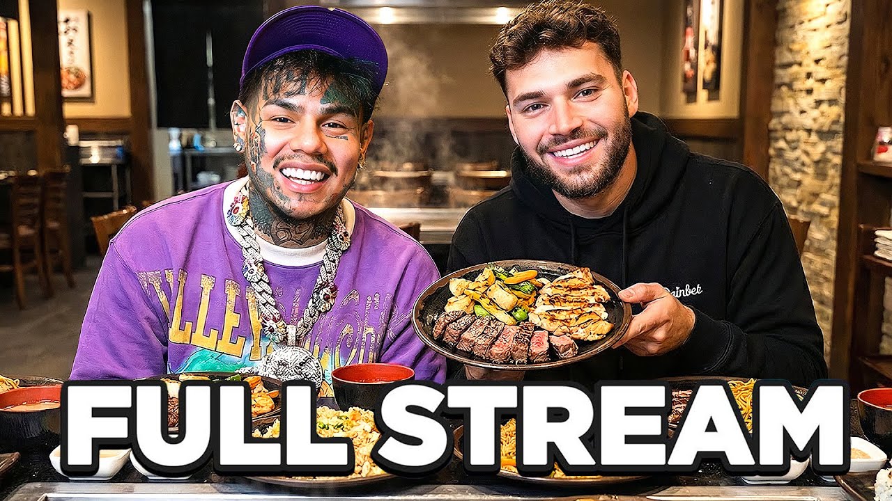 6ix9ine&rsquo;s First Day Out of Jail with Adin Ross (FULL STREAM) 
