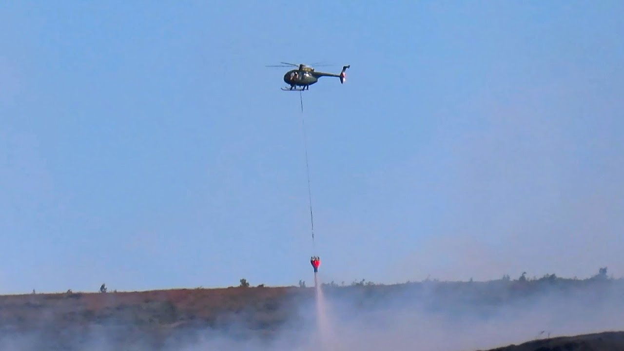 MD500 (G-BIOA) Helicopter Fighting a Moorland Fire at Dovestones | 12.07.26