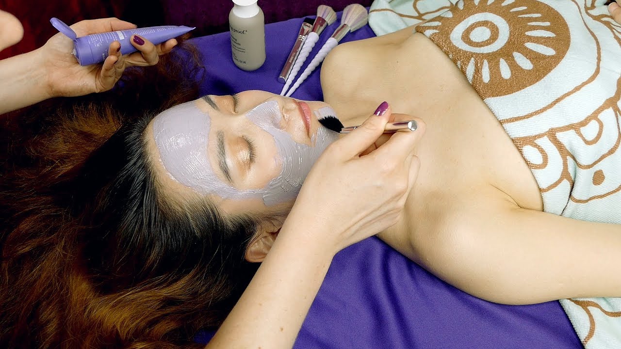 Brightening Purple Clay Mask ♥ ASMR Spa Treatment, Beauty, Relaxation & Pampering, FabFitFun Review