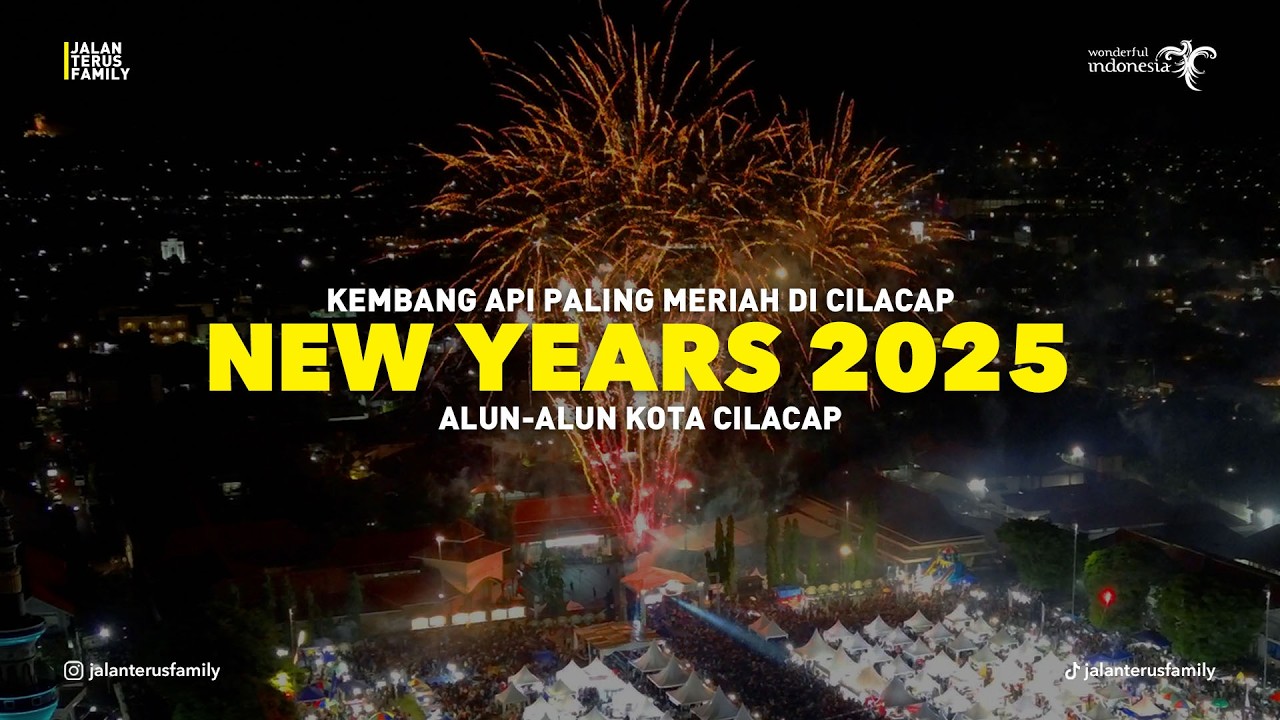 Pesta Kembang Api Malam Tahun Baru 2025 Termegah di Alun-Alun Cilacap