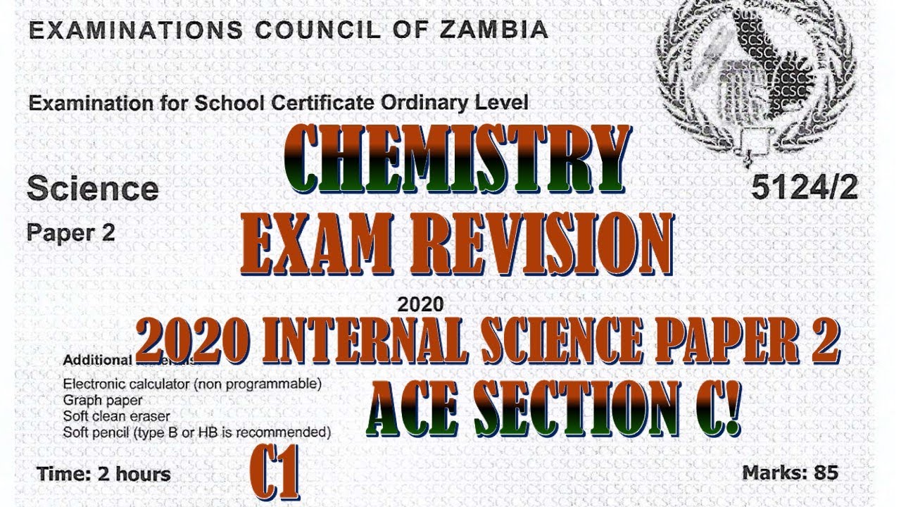 2020 INTERNAL SCIENCE PAPER 2 C1  #chemistry #alloy #steel #stainlesssteel #gcse #zambia