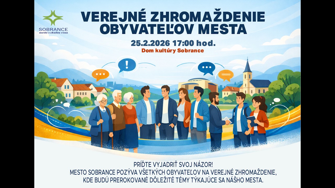 🎥 Verejné zhromaždenie obyvateľov mesta Sobrance