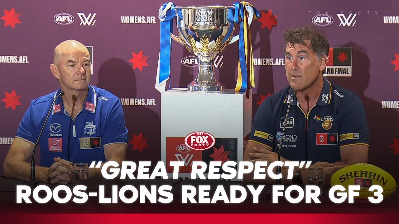 North Melbourne & Brisbane ready to go for 2025 GF ✊ | AFLW Grand Final press conference | Fox Footy