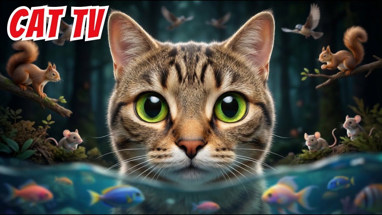 CAT TV 4K HDR – Forest Hunting Fun 🐿️🐦🐟🐭 | Squirrels, Birds, Fish & Mice for Cats