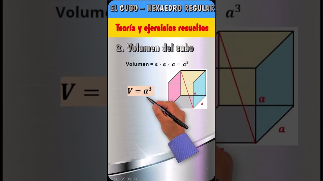 VOLUMEN DEL CUBO - COMO CALCULAR EL VOLUMEN DEL CUBO - Volumen del cubo con arista 5 cm #cubo