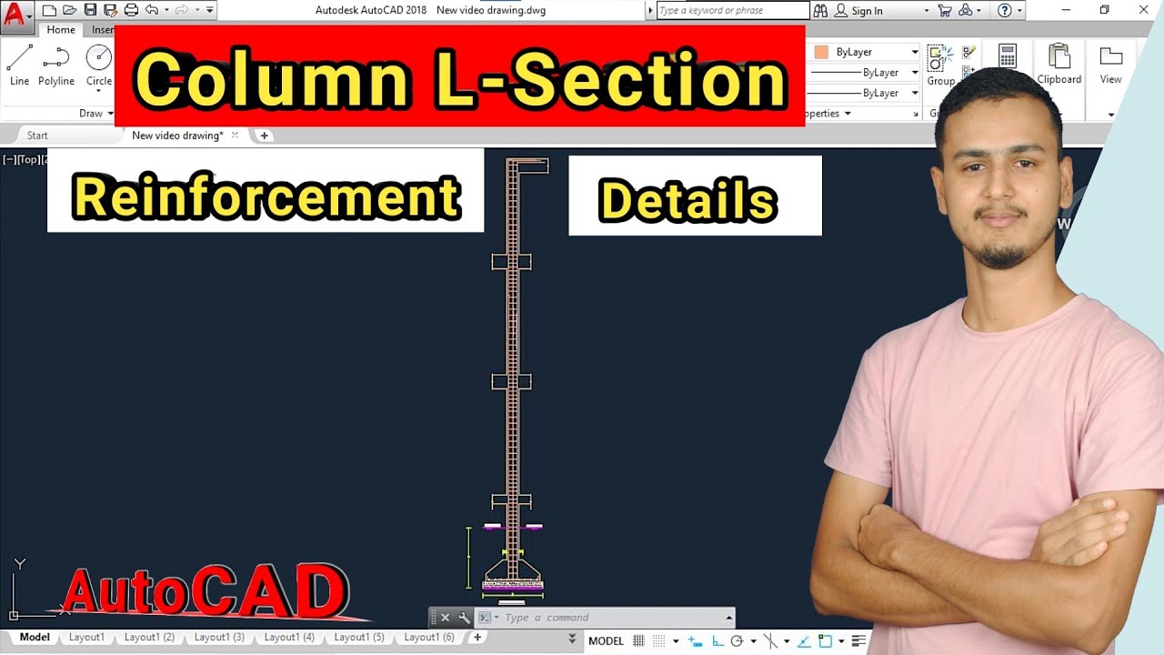 Column Reinforcement Details | Column Longitudinal Section Details As per NBC:205