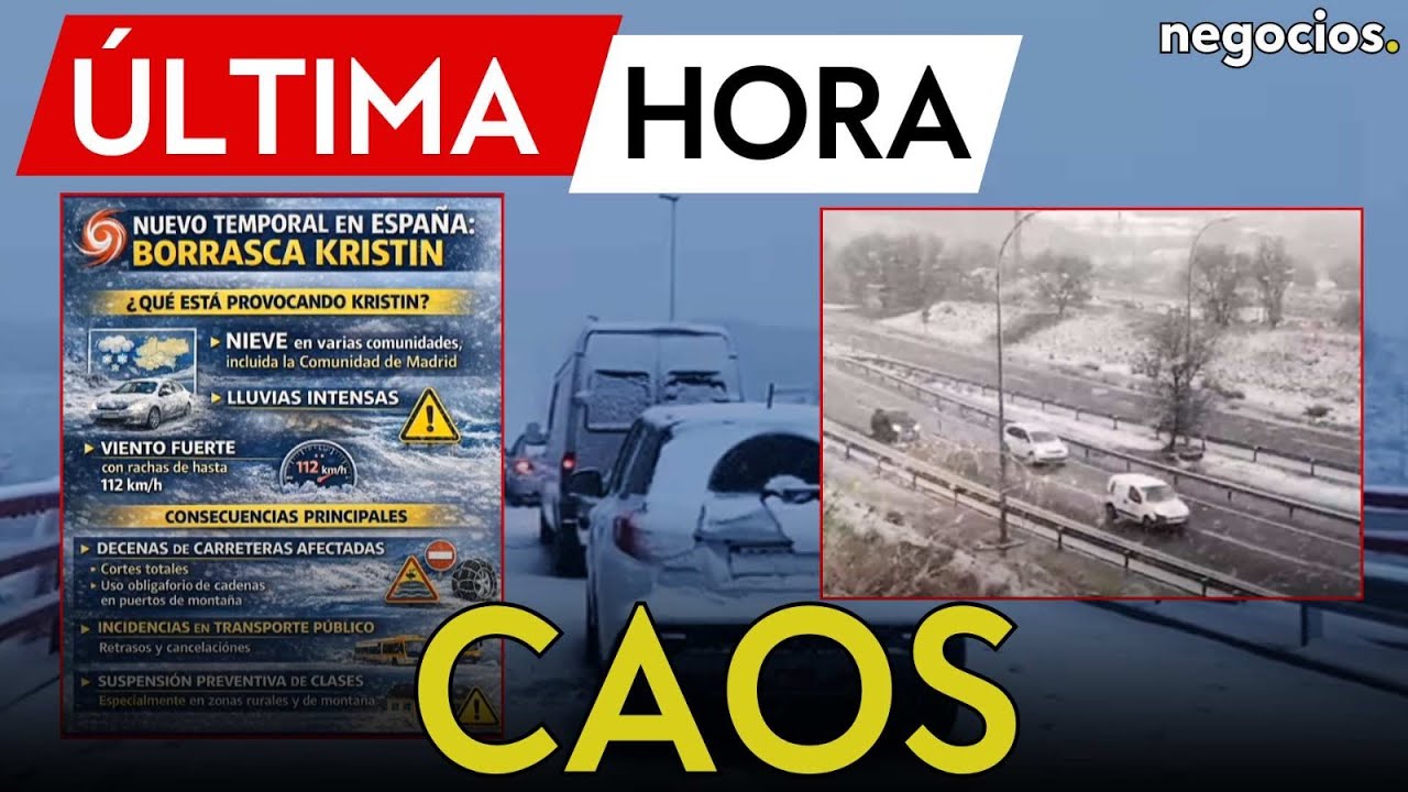 &Uacute;LTIMA HORA | Caos en Espa&ntilde;a: se elevan a 150 las v&iacute;as afectadas por la borrasca Kristin