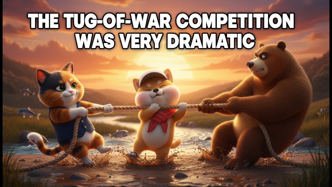 Teamwork Wins! Misa, Milo, and Luna Tug-of-War ANIMATION