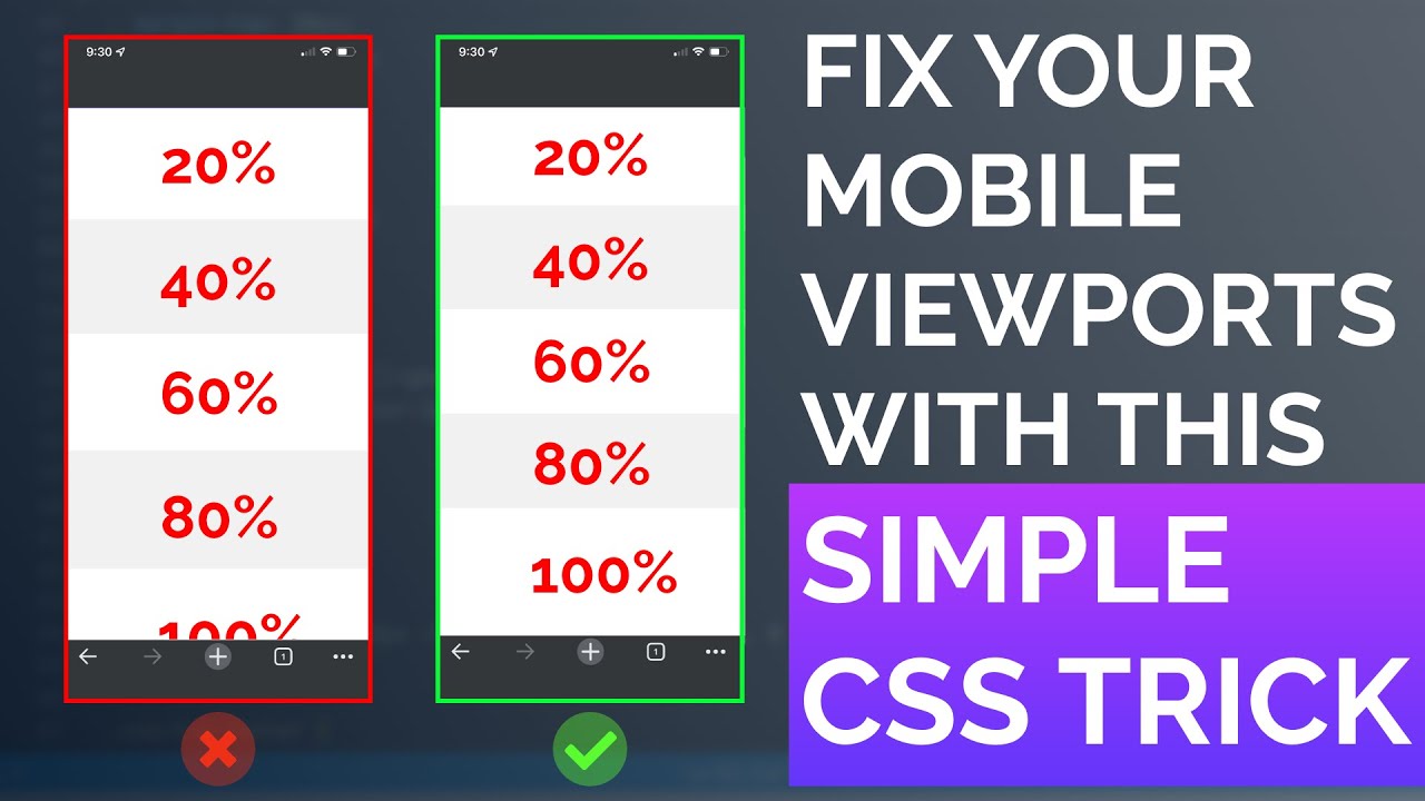 Fix your mobile viewport's with this simple css trick