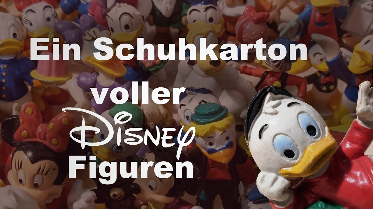 Ein Schuhkarton Voller Disney Figuren