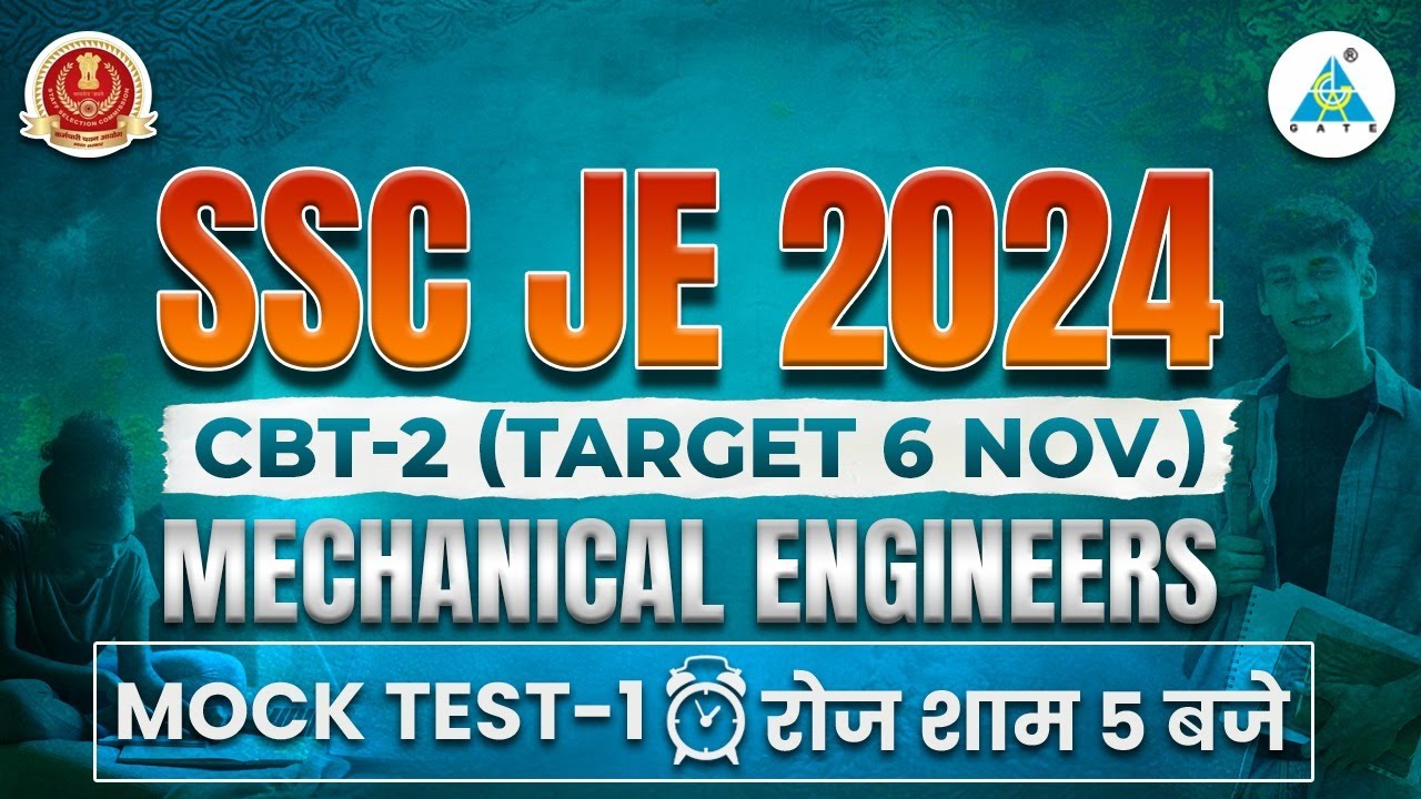 SSC JE 2024 | CBT-2 (Target 6 Nov.) | Mechanical Engineers | Mock Test-1 #sscexam #sscjeee
