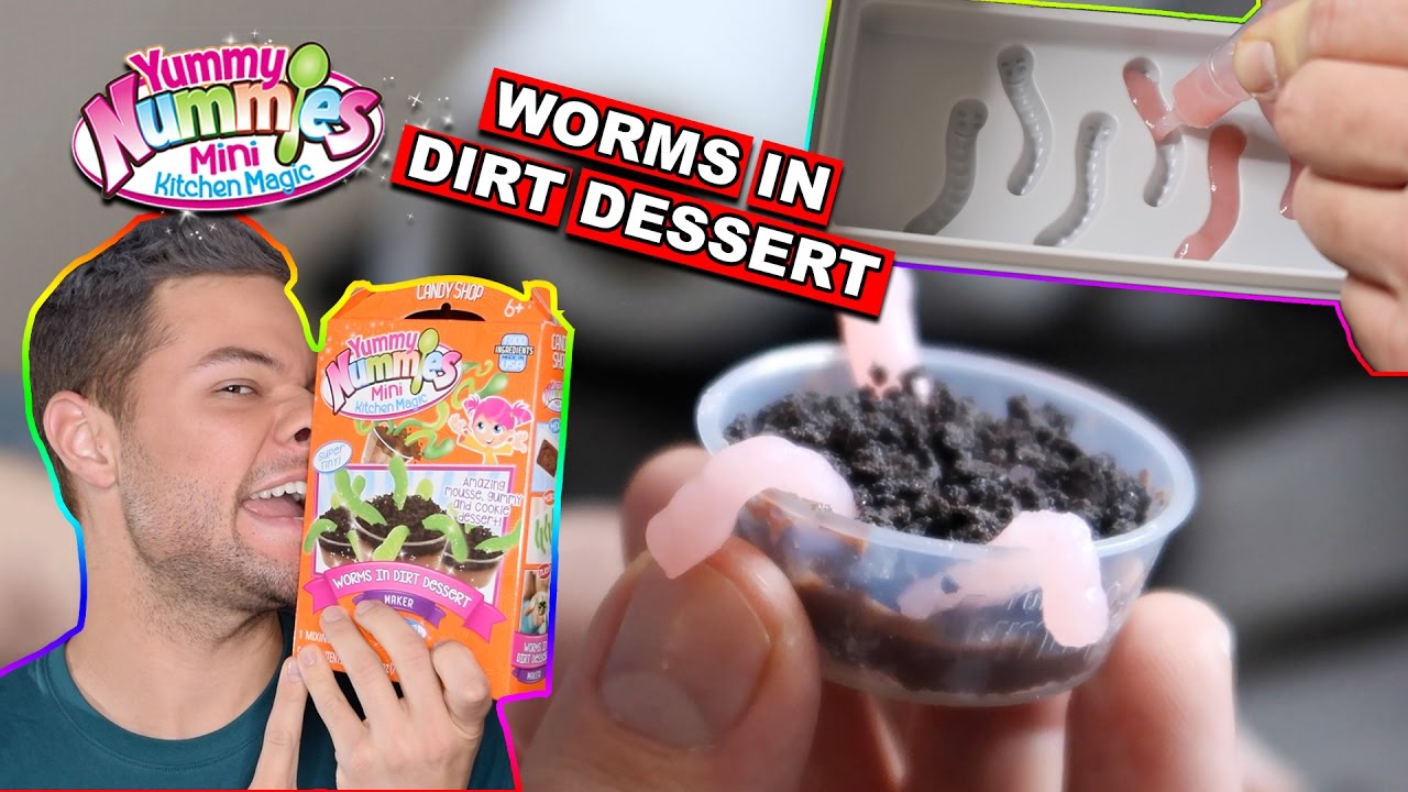 Yummy Nummies Worms In Dirt Dessert Maker - Mini Kitchen Magic DIY Gummy Worms Kit
