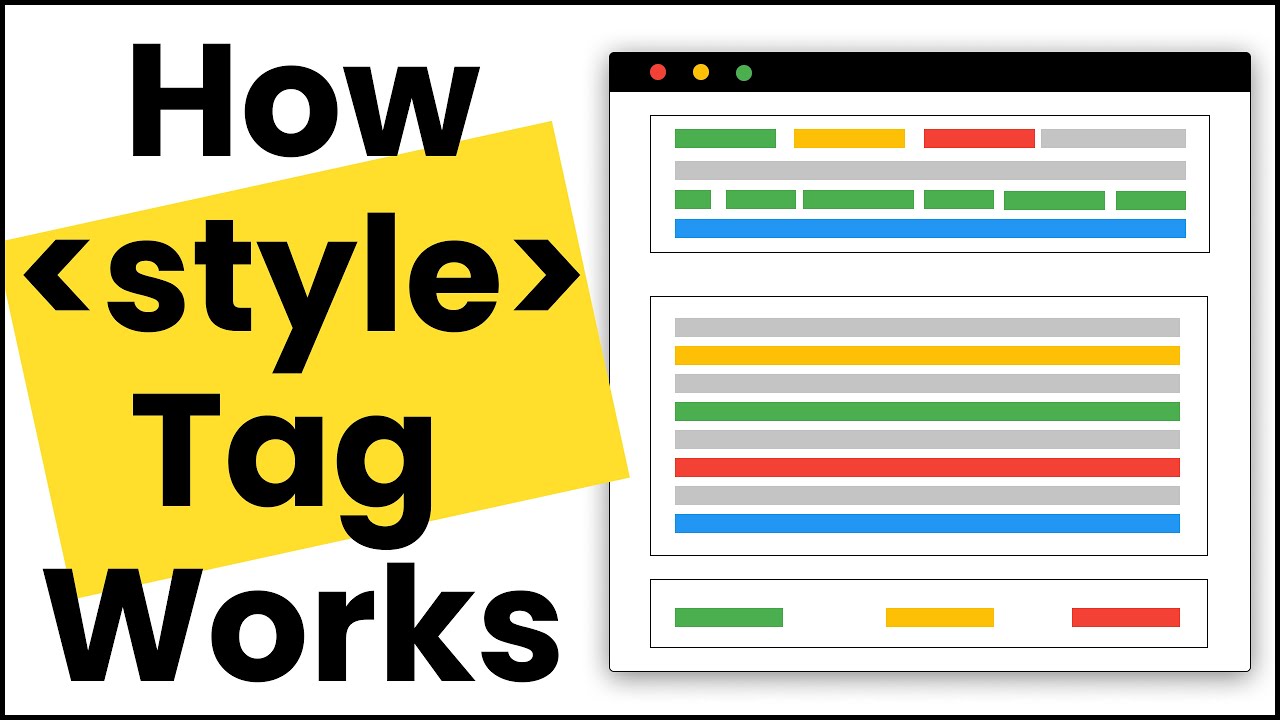 Master How To Use  Style Tag and Style Tag With Media Attribute in HTML