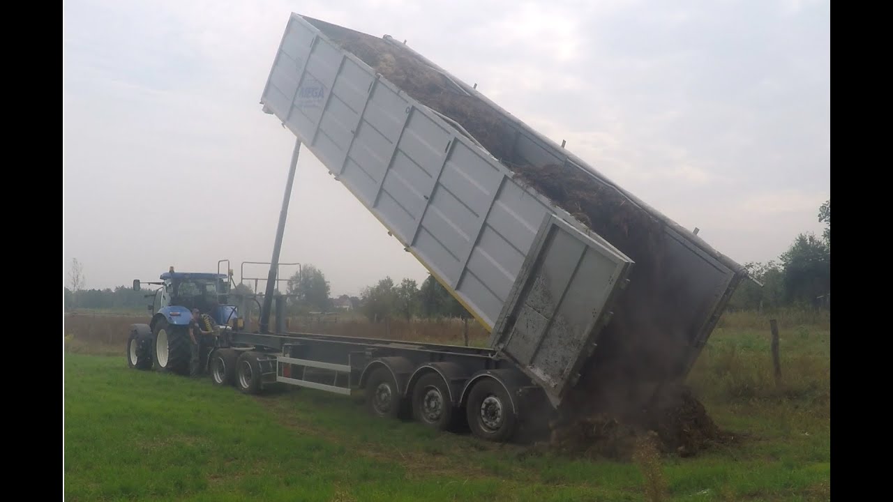 Wożenie obornika | NH t6.175 & wózek dolly Mega Nysa MARIO 2 & naczepa | Manitou MLT 845-120 [GoPro]