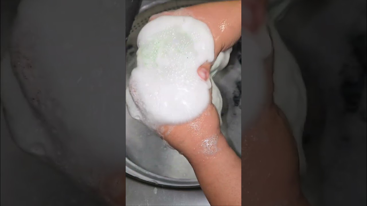 Lots of sudsy sponge squeezes. Definitely worth the watch. 🫧🧽👌😌 #fyp #asmr #laundry #overload 