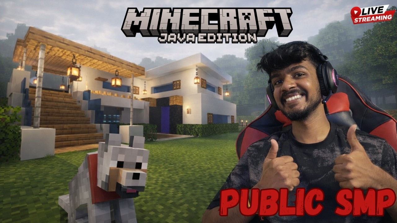 Minecraft Java Edition LIVE 🔴 Public SMP Survival Multiplayer (Join Server From Discord!)