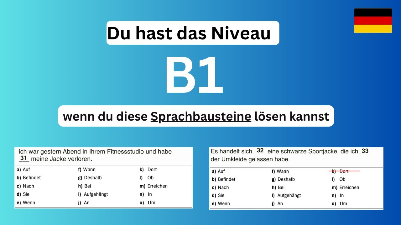 Sprachbausteine B1 Teil 2 | TELC B1 Deutschprüfung