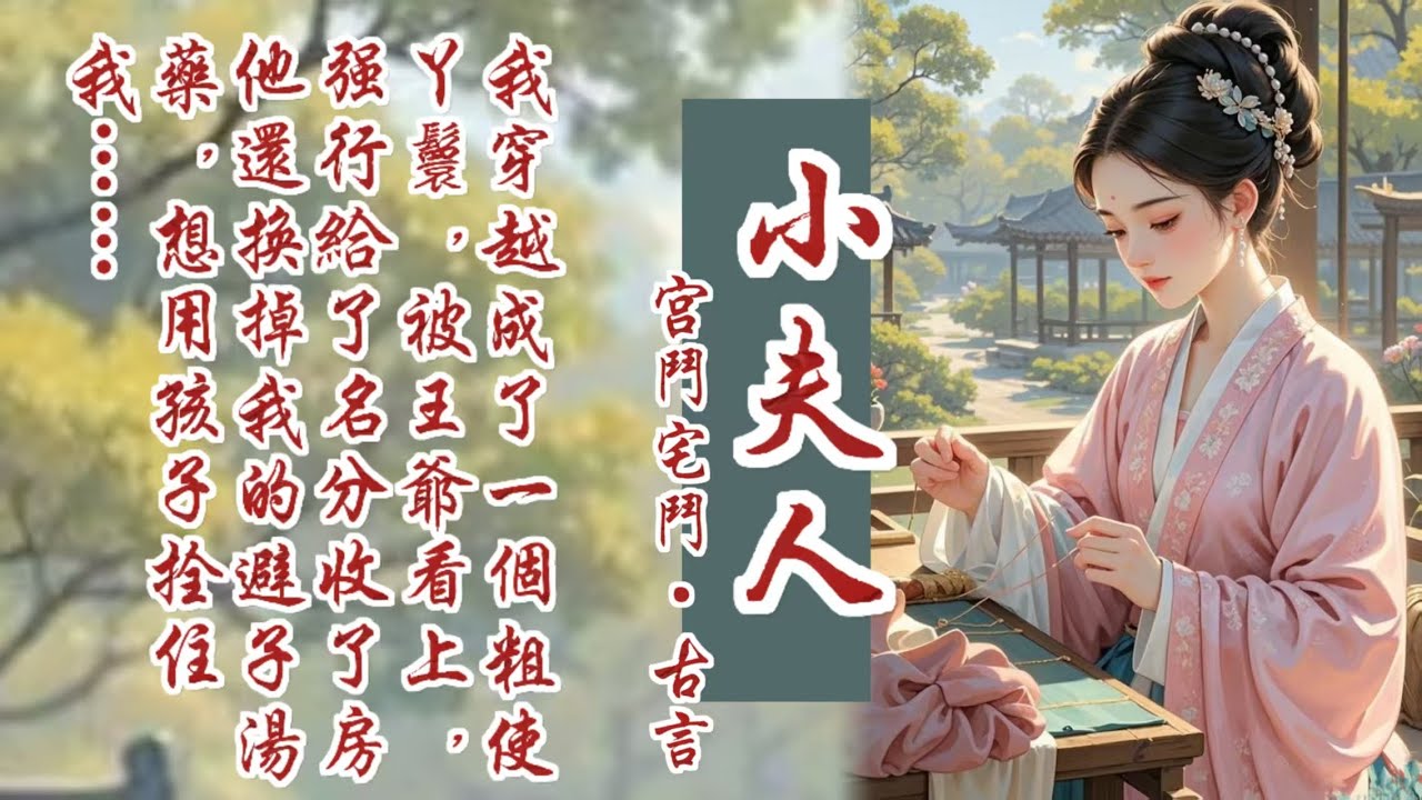 宮鬥宅鬥/古言 《小夫人》完結：我穿越成了一個粗使丫鬟，沒有系統，沒有金手指，在這個貴女人人精通琴棋書畫的地方，我會的那些根本搬不上檯面。