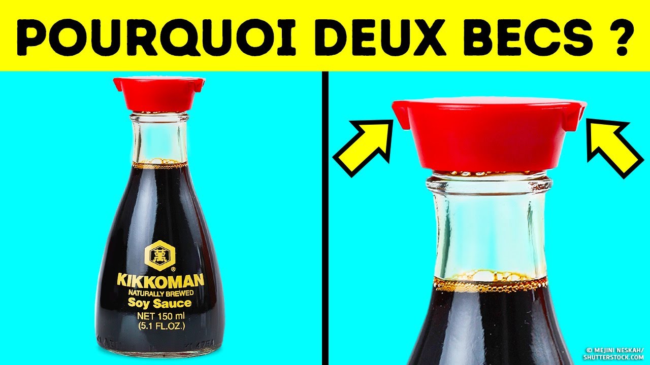 Pourquoi les bouteilles de sauce soja ont toujours deux becs verseurs ?