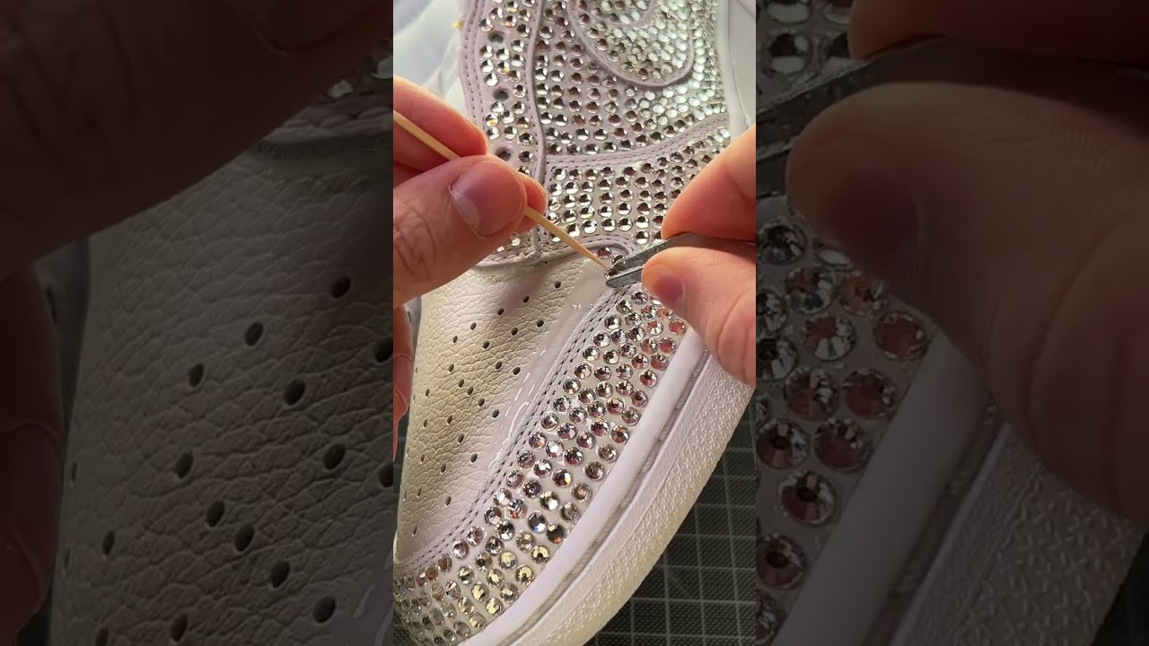 DIY: Nike Dunk Sneaker Custom CPFM Swarovski  💎👟 #swarovski #nikedunk #customshoes #customkicks