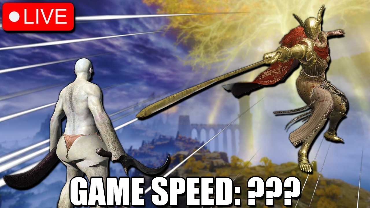 Elden Ring but my game speed changes randomly every 3 seconds (its so funny)