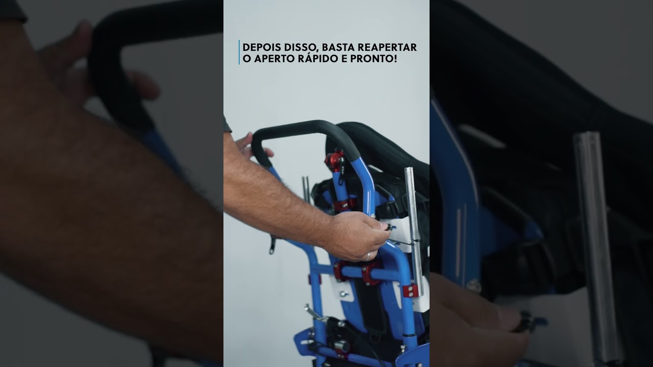 Cadeira de Rodas com Punho Tocador Articul&aacute;vel Jumper Equipamentos #cadeiraderodas