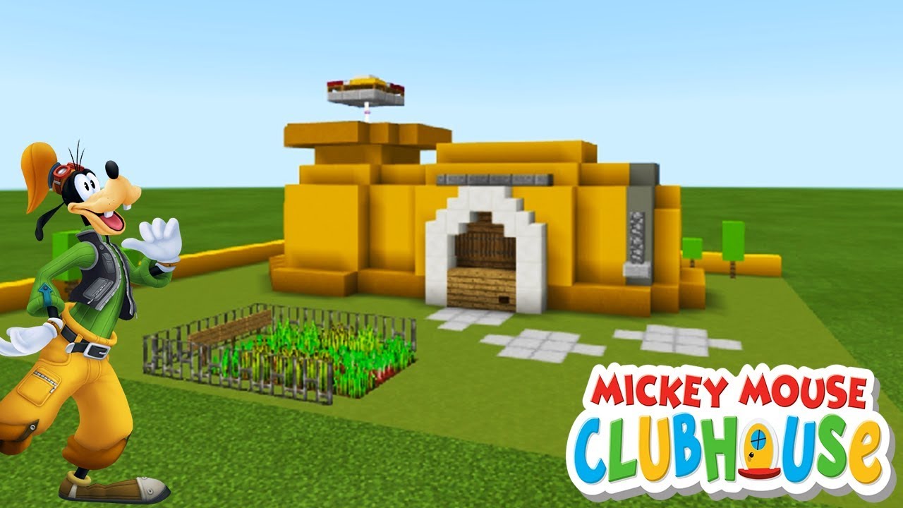 Minecraft Tutorial: How To Make Goofys House from Mickey Mouses Clubhouse 