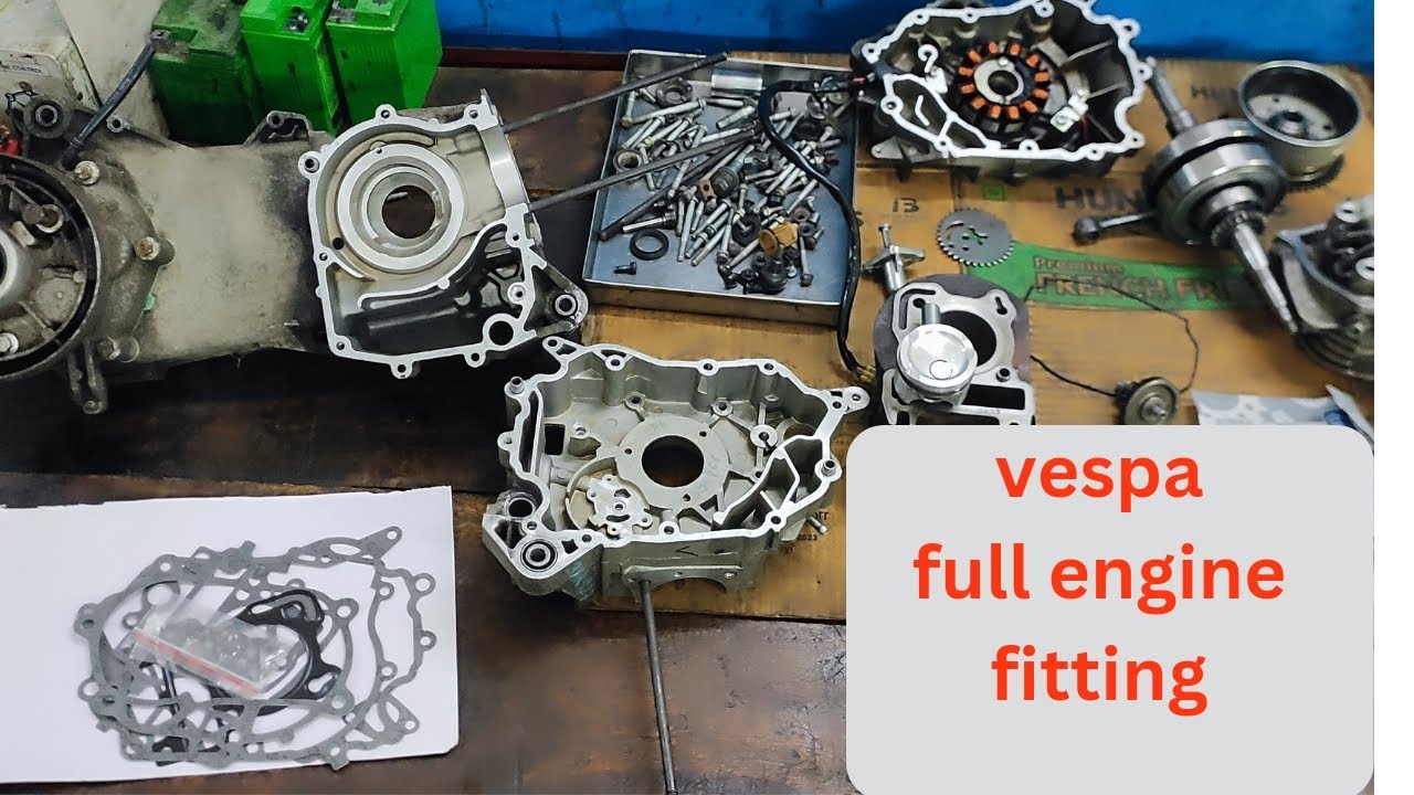 #vespa #engine #fitting #genuineparts #vespapistonseiez #vespaoilpumpfail#