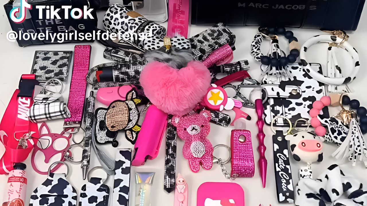 ✨ASMR✨ SELF DEFENSE KEYCHAIN PACKING VIDEO #128 🍧🍬