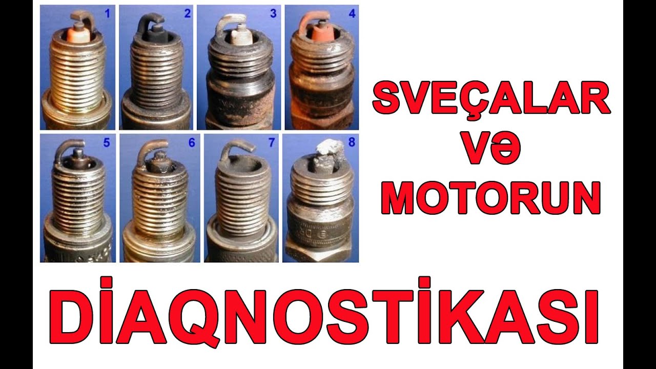 Şamların vəziyyətinə görə motorun diaqnostikasi. (HD)