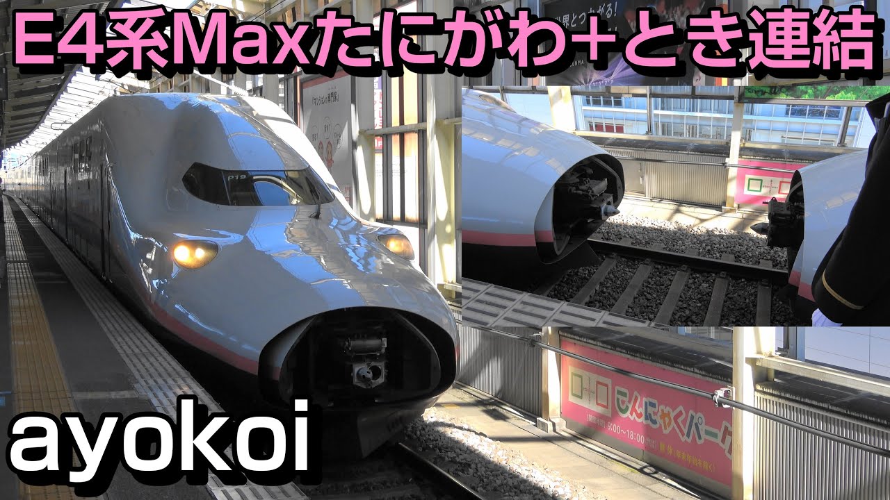 E4系新幹線Maxたにがわ+とき 高崎駅連結