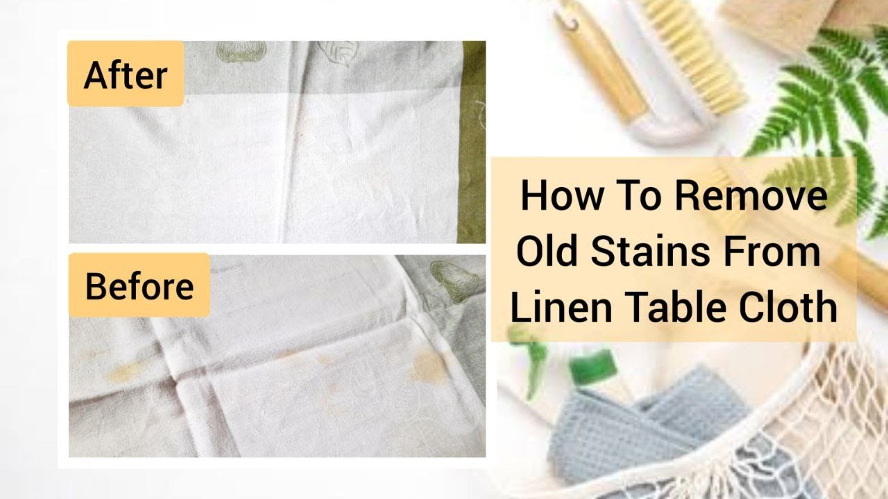 Non-toxic cleaning | How to remove old stains from linen table cloth