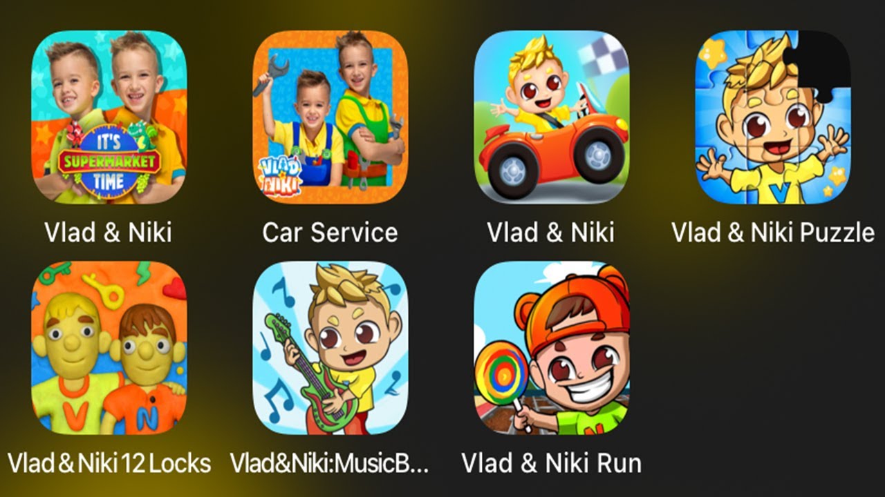 [iPad Pro] Vlad & Niki: Run'Vlad & Niki: Music Band'Vlad & Niki: 12 Locks'Vlad & Niki: Puzzles